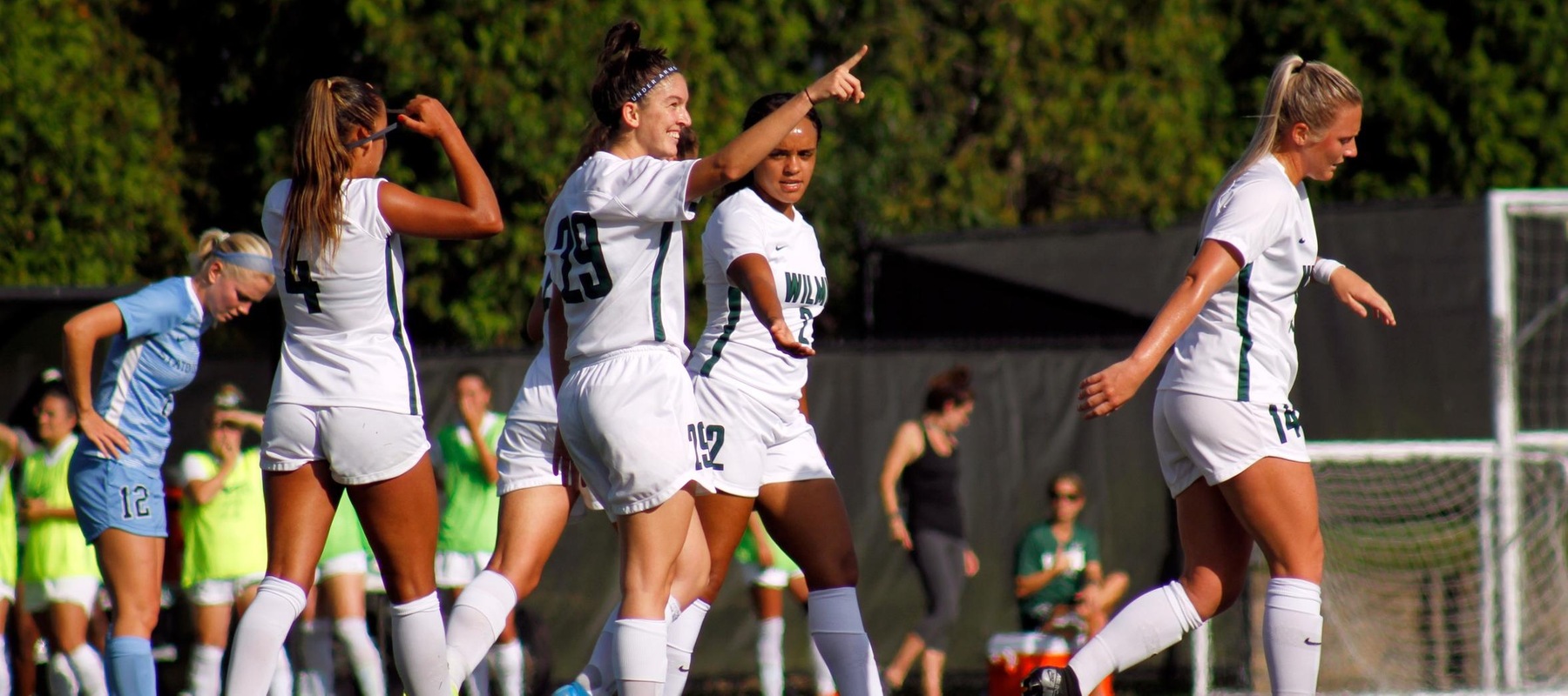 File photo of Jimena Garcia Risoto (29) who scored the first goal at Felician. Photo by Taj Young.