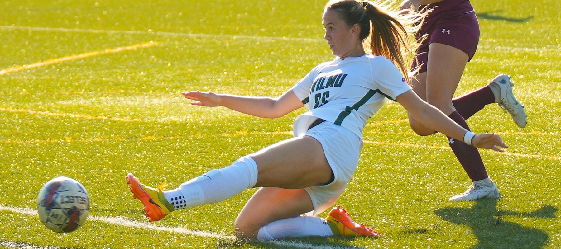 Wilmington University&rsquo;s Brianna Wons ties the game, 1-1, with her first goal as a Wildcat during their NCAA Women&rsquo;s Soccer Match at the Wilmington University Sports complex in Newark, Delaware, September 13, 2023 

Photo by Giovanni Badalamenti