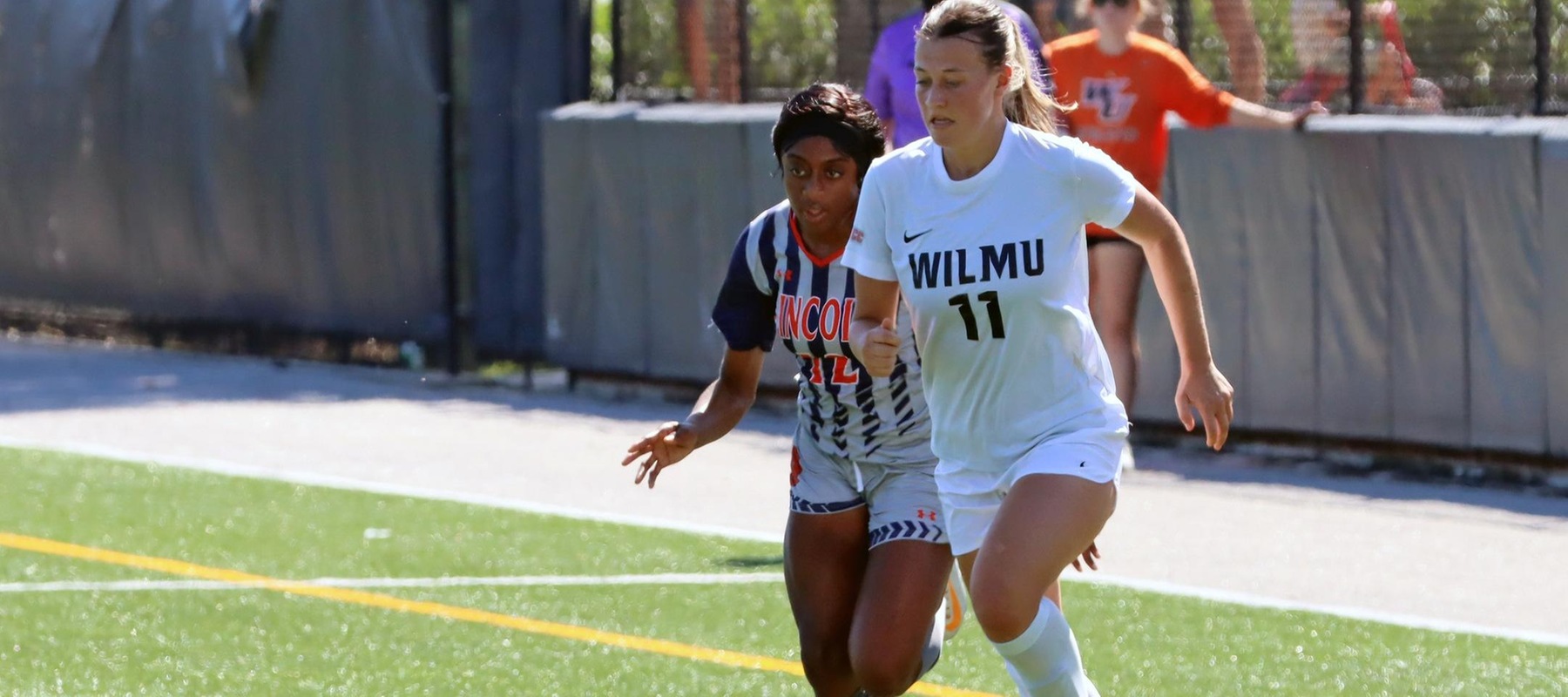 File photo of Indigo Kirk who scored the Wildcats' lone goal at Post. Copyright 2025; Wilmington University. All rights reserved. Photo by Dan Lauletta. October 4, 2025 vs. Lincoln University.
