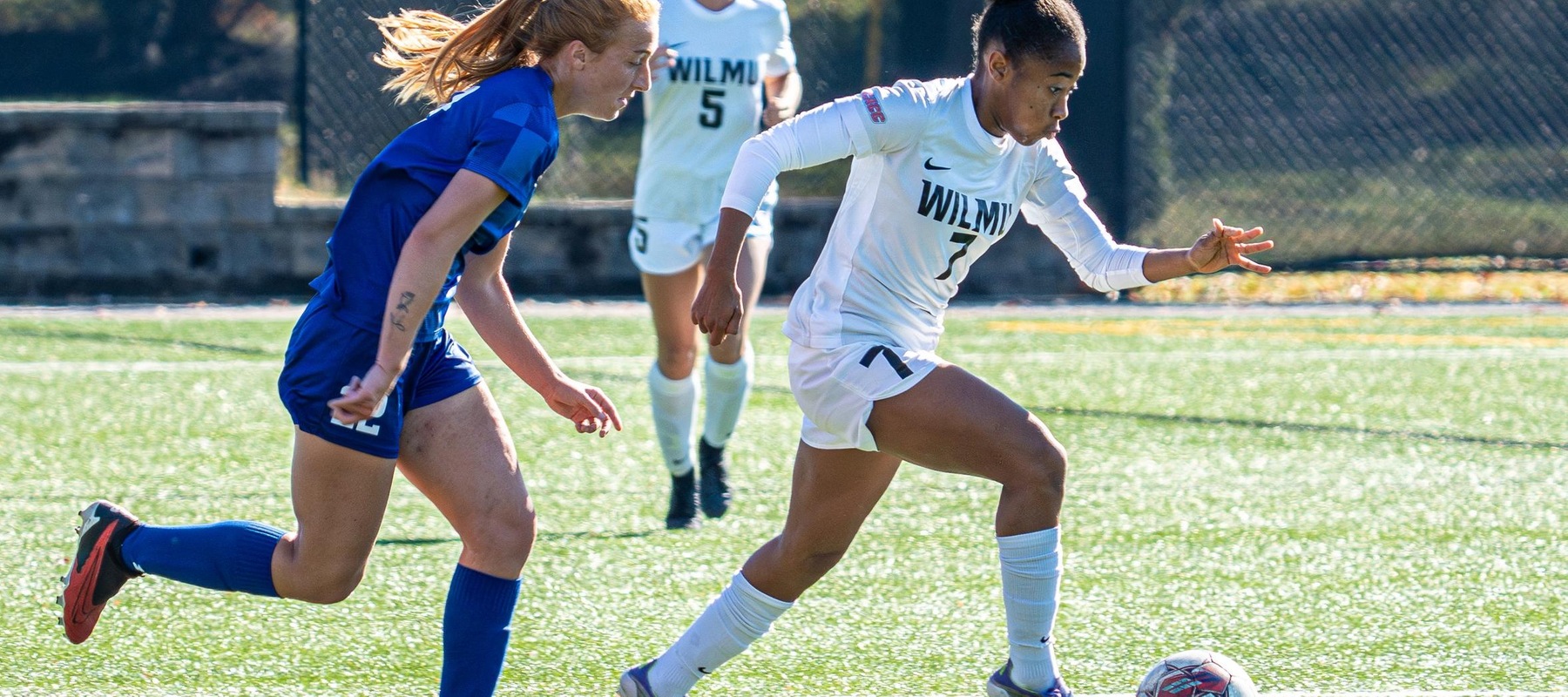 File photo of Evelyn Payne who scored in the NCAA Tournament. Copyright 2025; Wilmington University. All rights reserved. Photo by Giovanni Badalamenti. October 8, 2025 vs. Georgian Court in CACC Tournament.