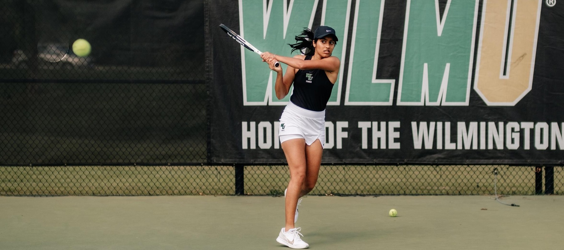 Photo of Kushi Khandoji who won at No. 3 doubles and No. 3 singles against Goldey-Beacom. Photo by stoneweddings.com