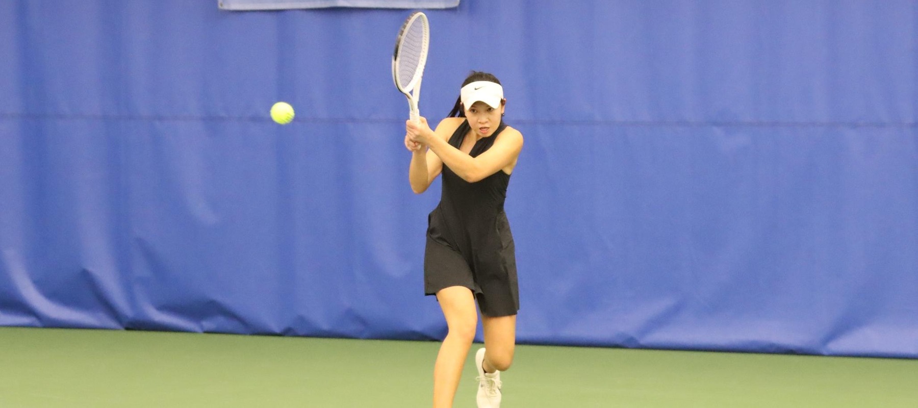 File photo of Ming Fu Chen who won at No. 4 singles against Indiana (Pa.). Copyright 2025; Wilmington University. All rights reserved. Photo by Dan Lauletta.