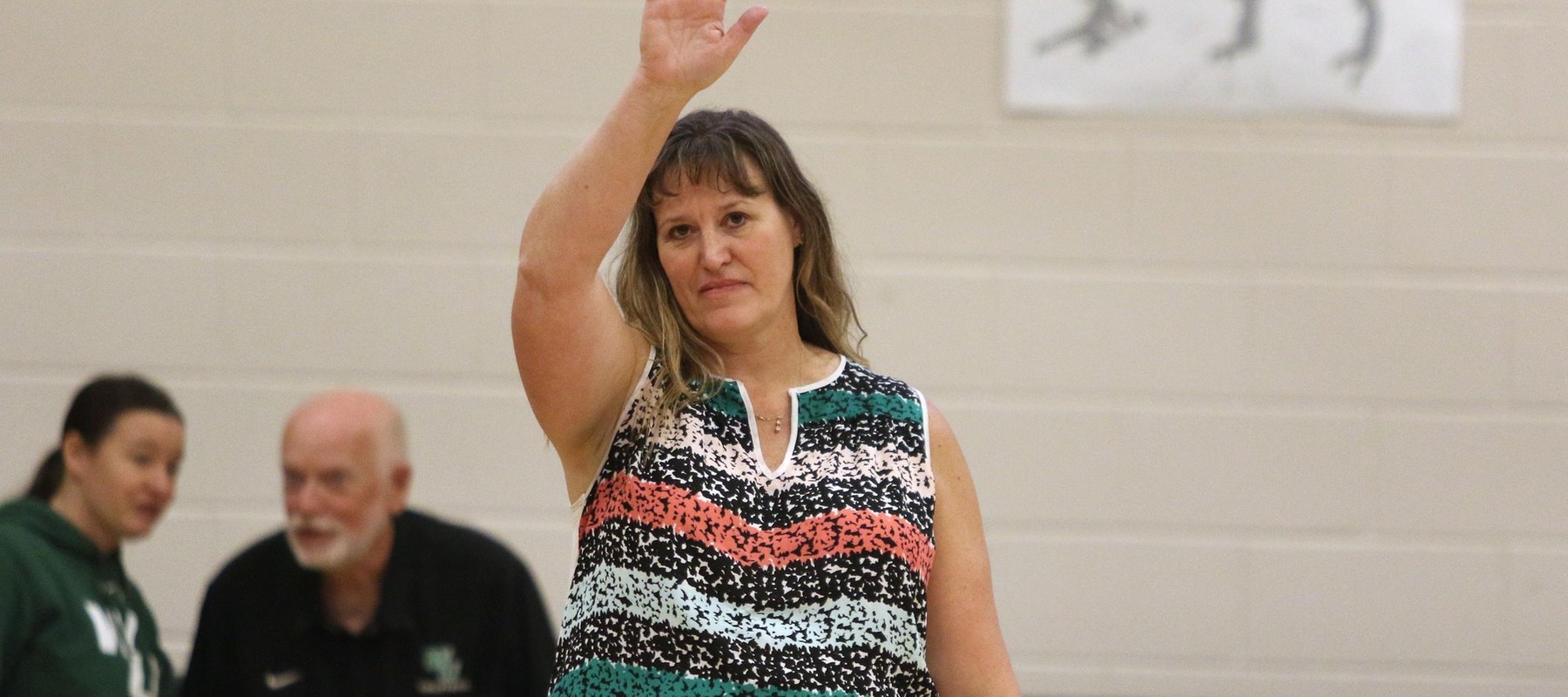 File photo of head coach Kim Huggins-Habbert who earned her 300th career victory on Saturday.