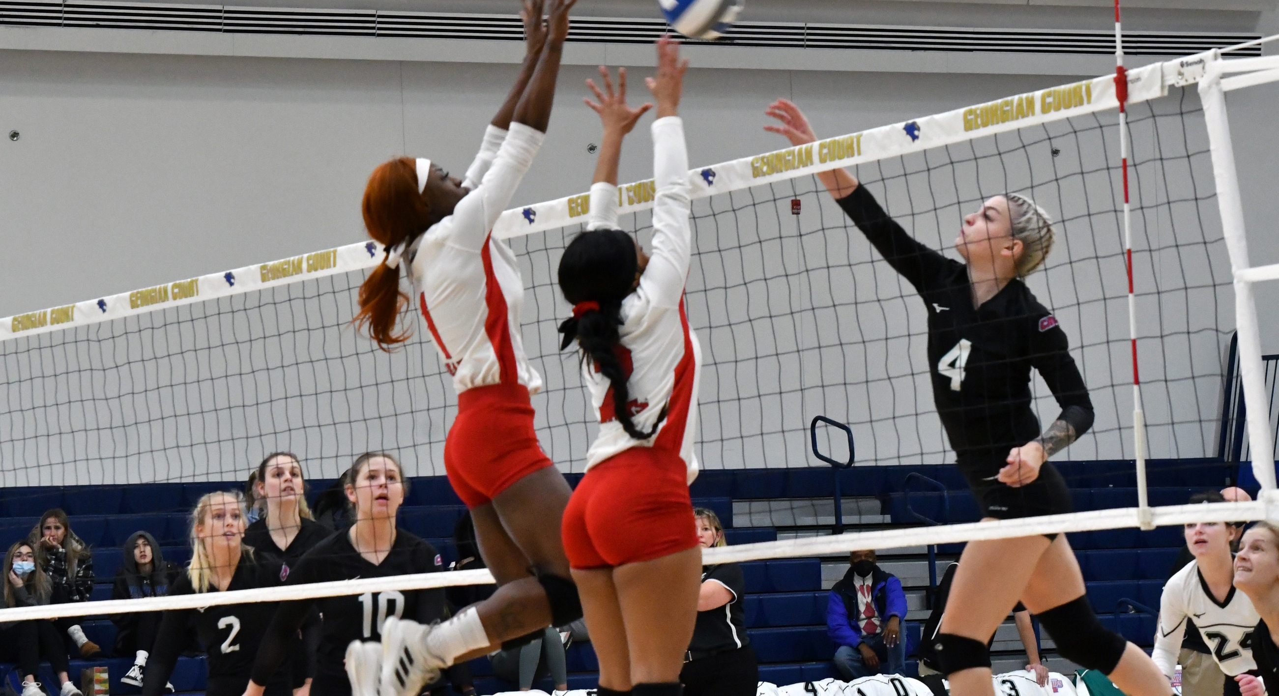 Photo of Mandy Behiels in the CACC Tournament Semifinals. Photo taken by Ellen O'Brien