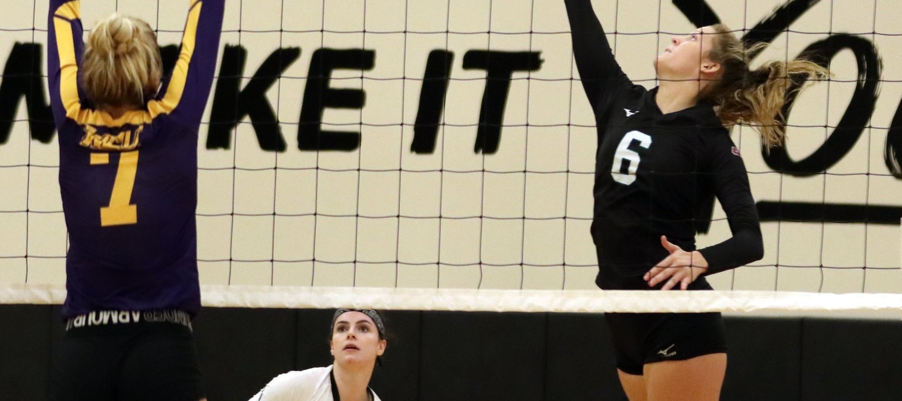 Freshman Jessica Connelly set a new season high with 16 kills at Chestnut Hill. Copyright 2021; Wilmington University. All rights reserved. Photo by Trudy Spence. September 23, 2021 vs. West Chester