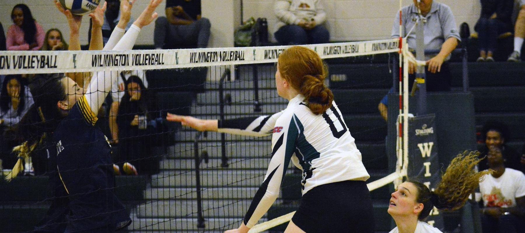 File photo of Shannen Litten who had a career high 16 kills at Bloomfield. Copyright 2023; Wilmington University. All rights reserved. Photo by Alea Javorowsky. October 3, 2023 vs. Goldey-Beacom.
