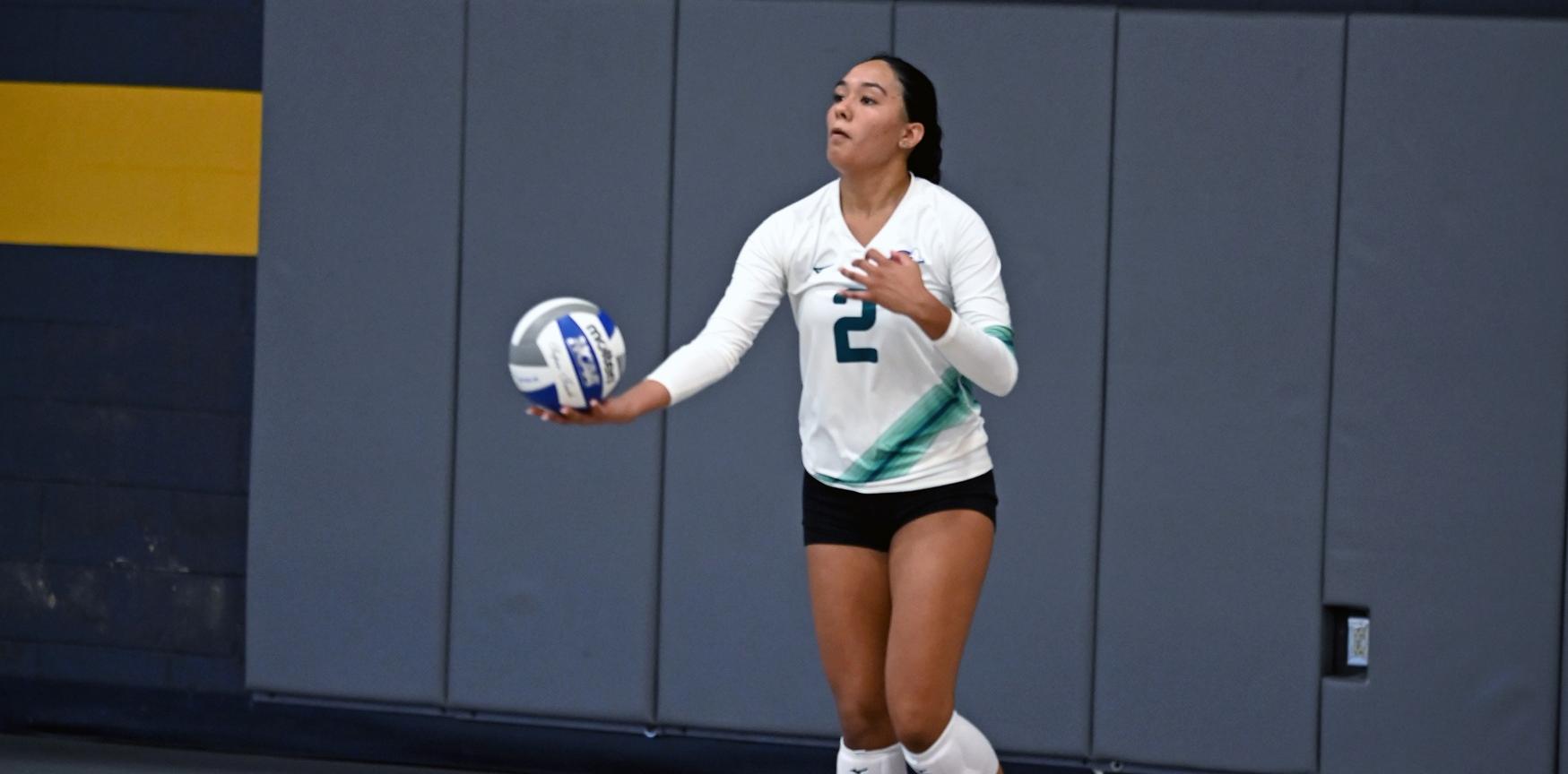 File photo of Karla Nunez-Rivera who led the Wildcats with 31 kills on Saturday. Photo courtesy of Ethan Hulsey and Millersville Athletics.