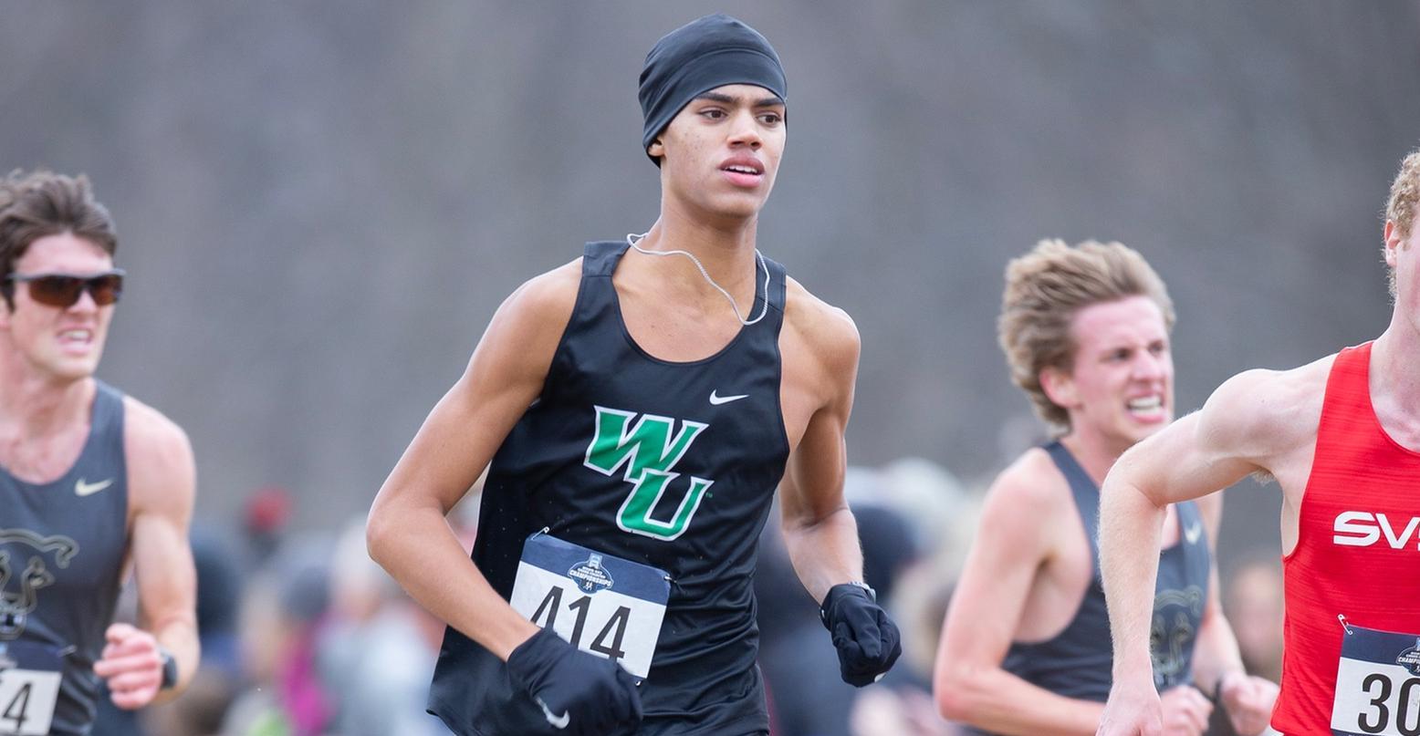 Photo of Julian Jones at the finish of the 2025 NCAA National Championship, courtesy of Jeffrey Wilson Photography and jeffreywilsonphoto.com.
